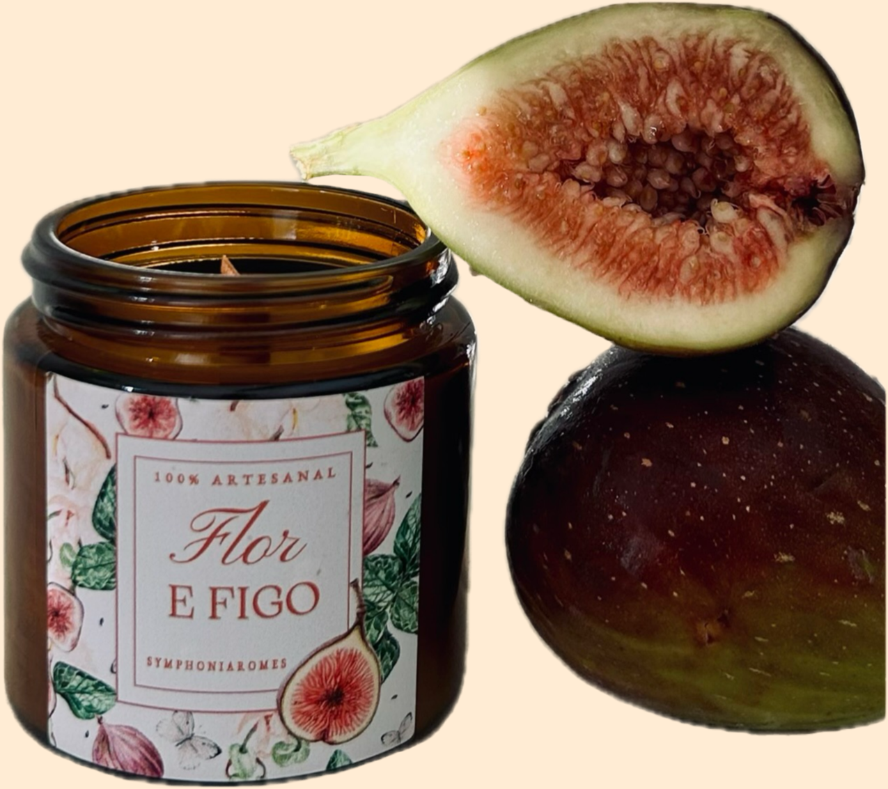 Vela Figo e Flor - 100g