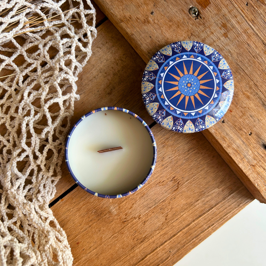 Vela  Mandala Azul - 50g